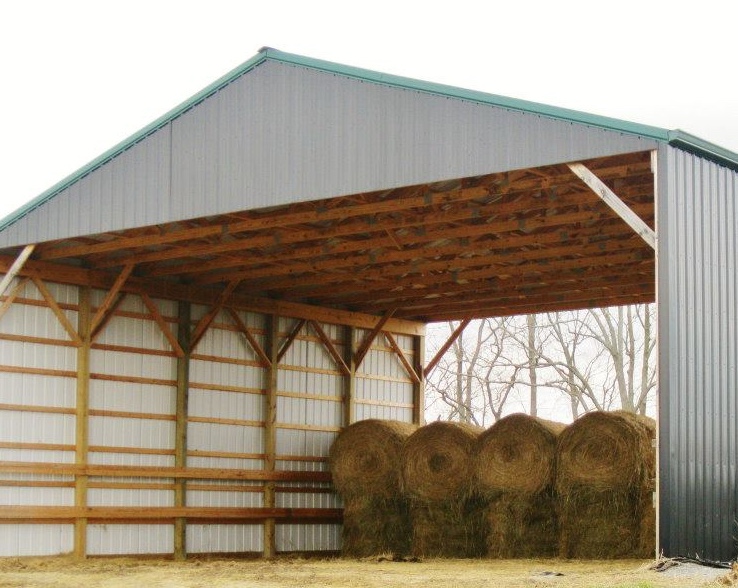 Equestrian Post Frame Building Kits | Mansea Metal - hay